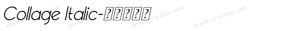 Collage Italic字体转换